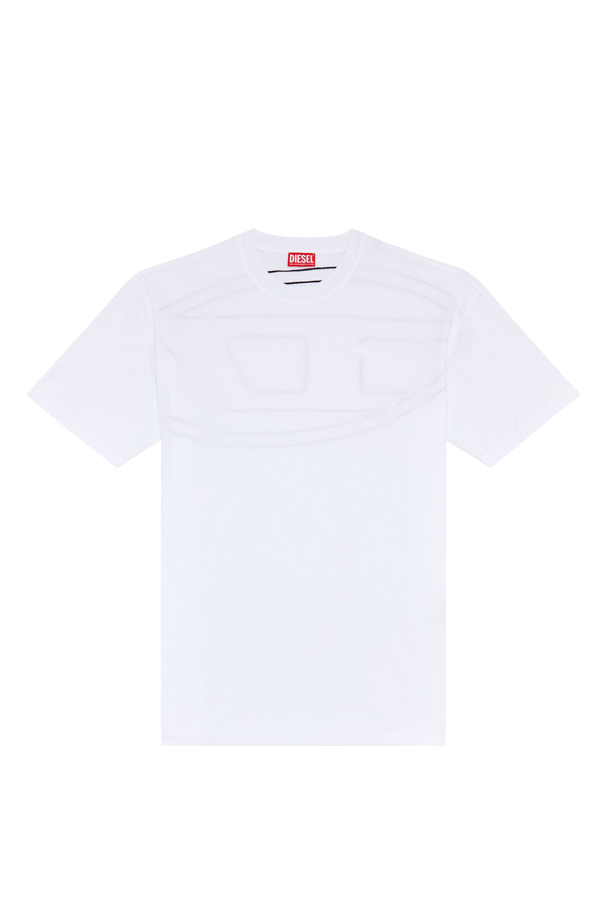 Diesel - T-BOGGY-MEGOVAL-D, Man's T-shirt with maxi oval D embroidery in White - 2