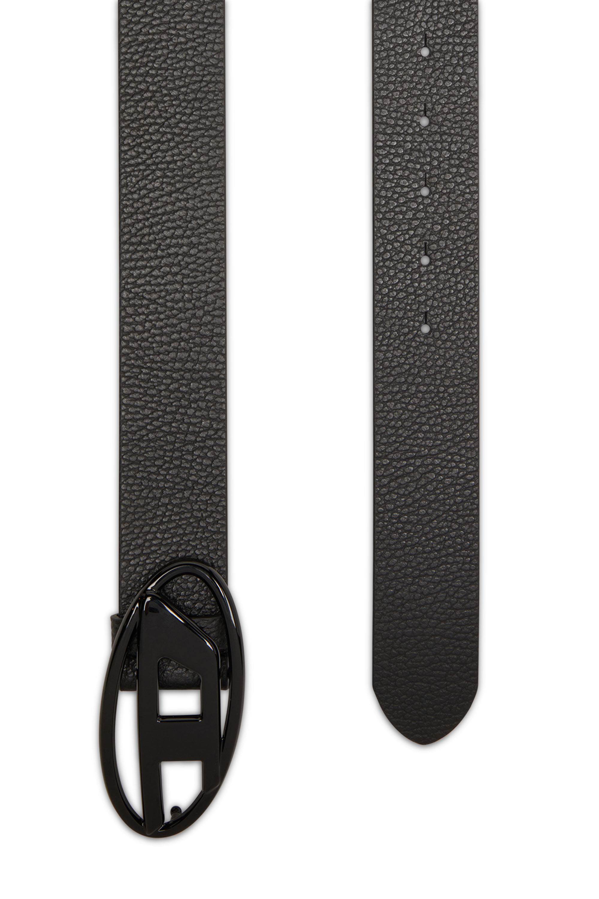Diesel - B-1DR, Unisex's 4cm Leather belt with matte buckle in Black - 2