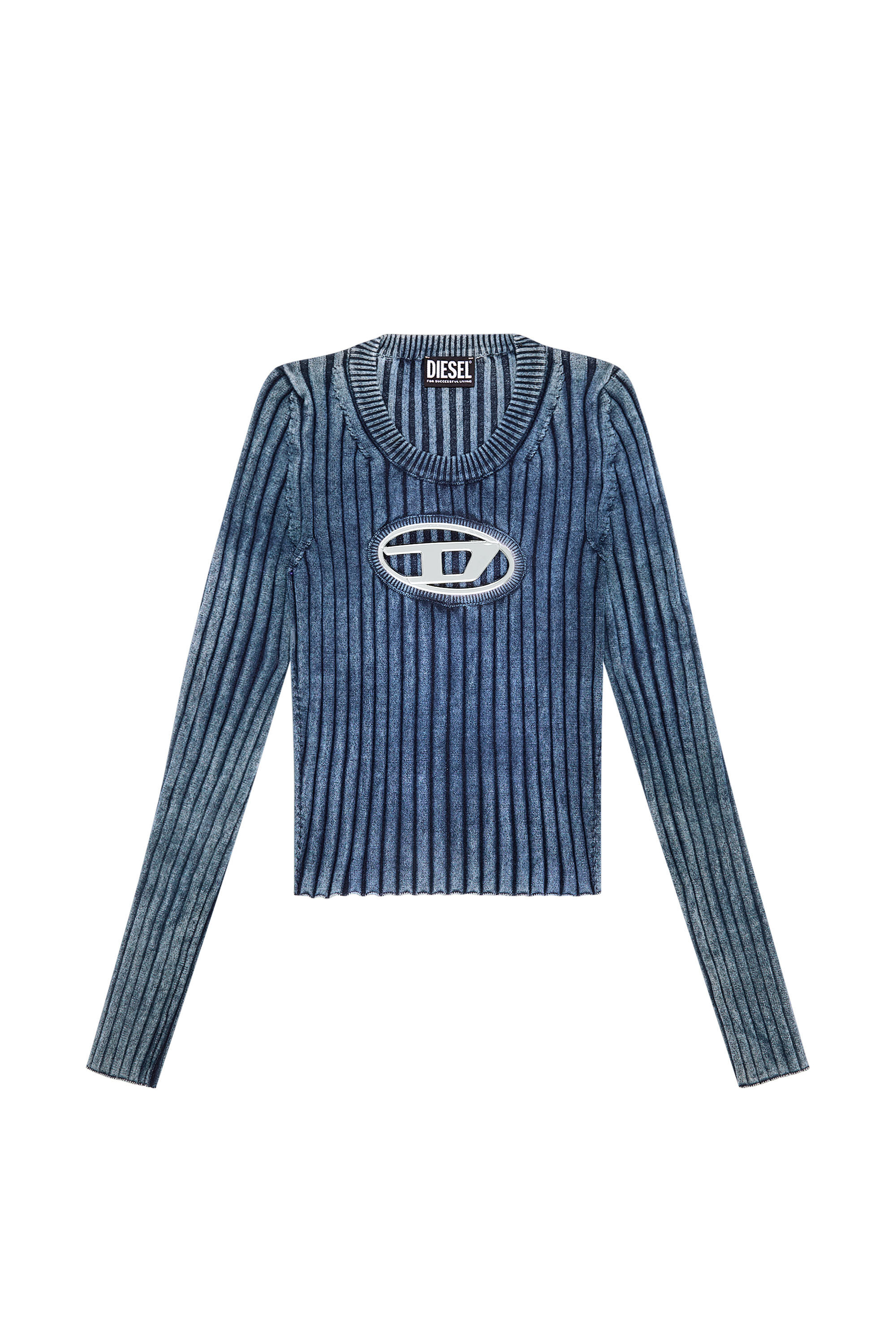 Diesel - M-ANCHOR, Woman's Bouclé pullover in Blue - 2