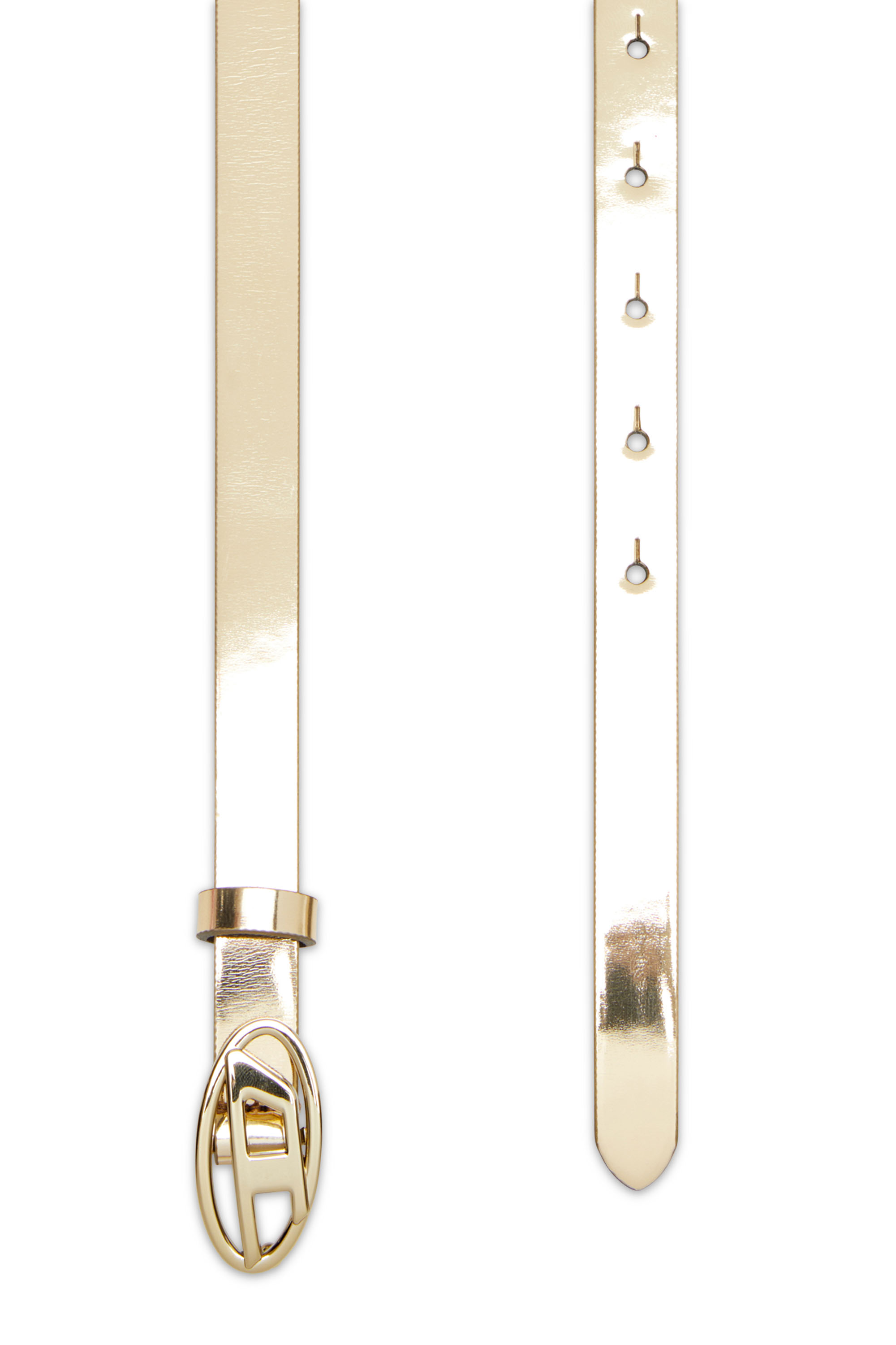 Diesel - B-1DR 15, Woman's 1.5cm belt with mirrored metallic finish in Bronze - 2