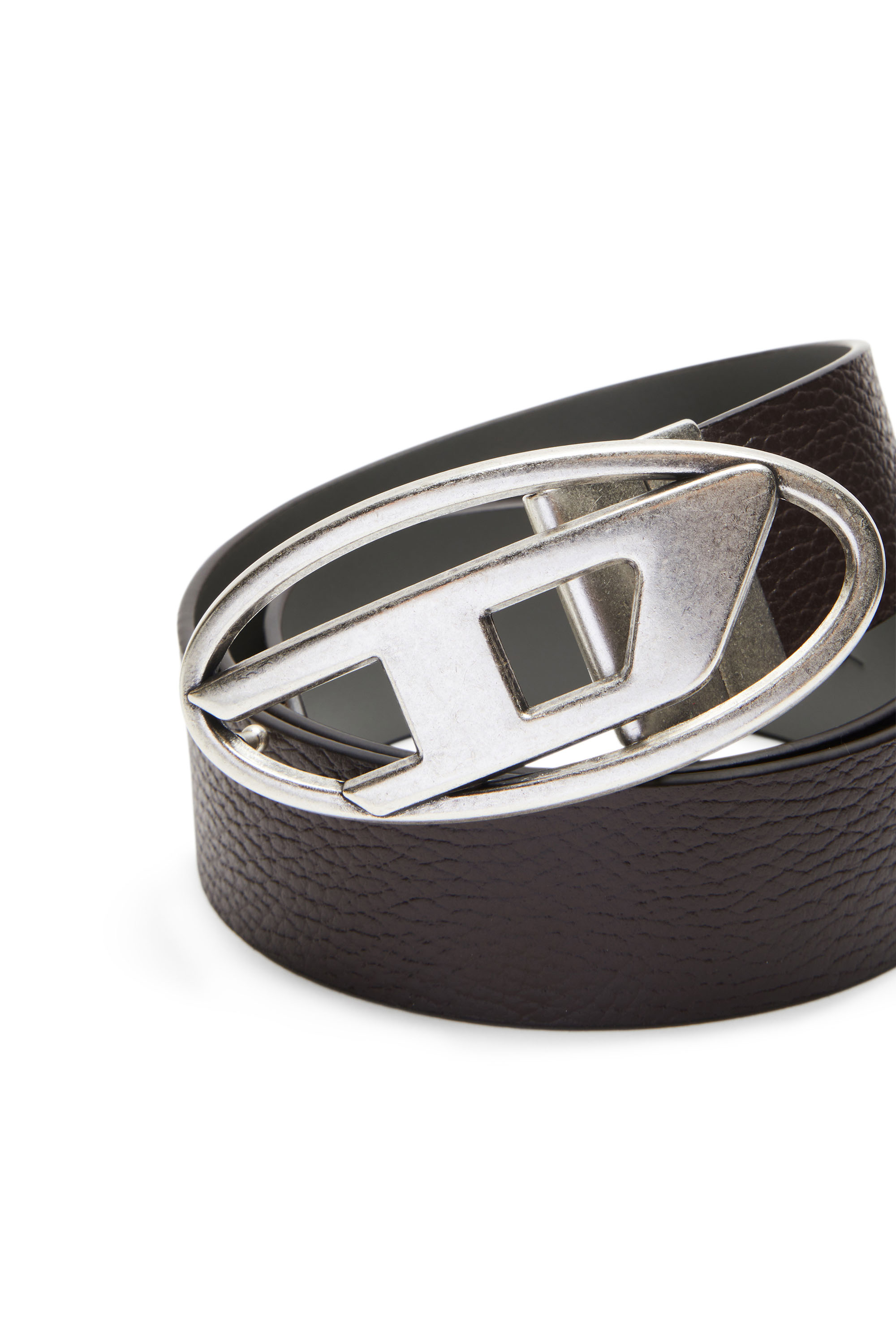 Diesel - B-1DR REV II, Man's 3.9cm reversible leather belt in Dark Brown - 3