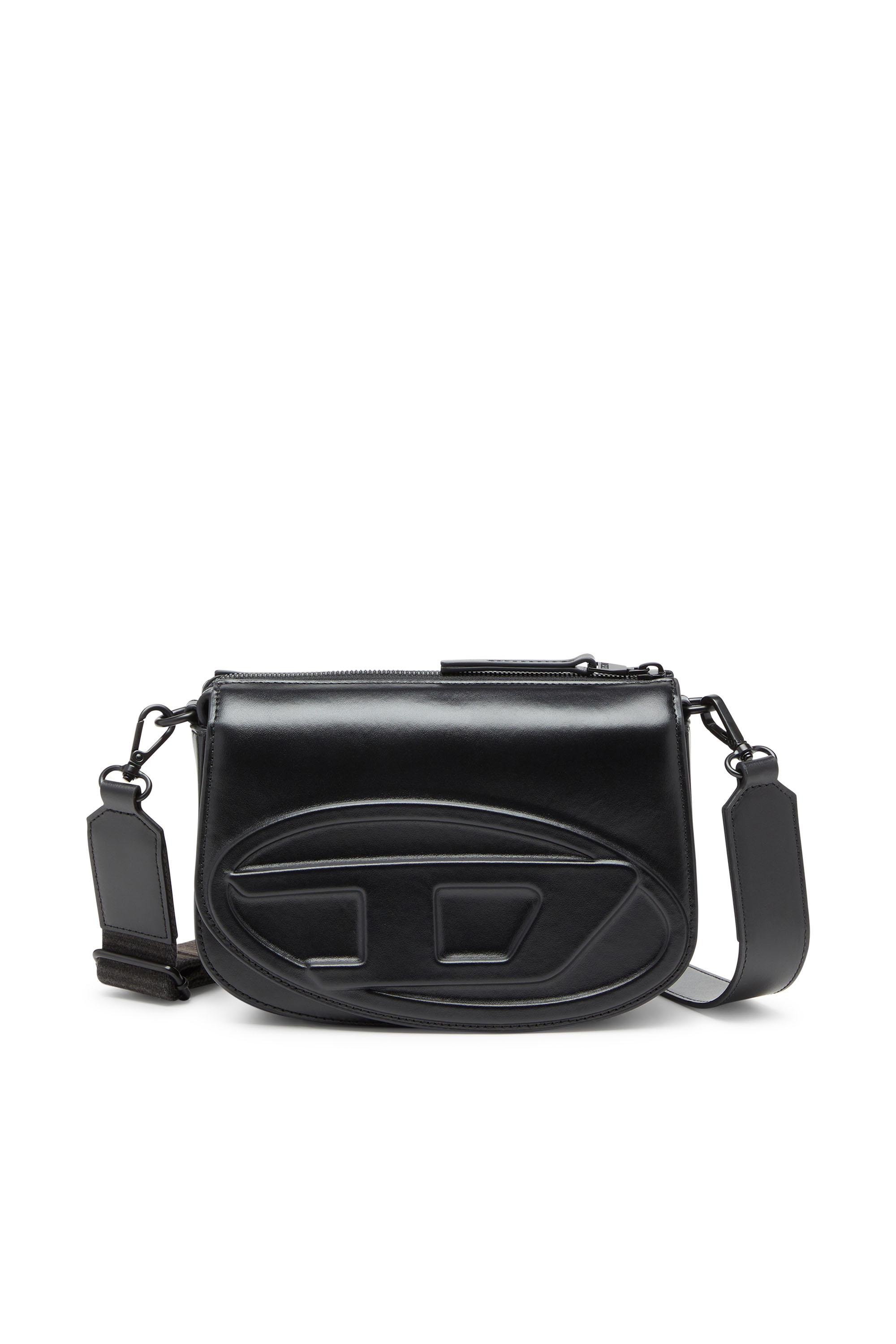 Diesel - 1DR CAMERA BAG, Unisex's 1DR-Camera bag in premium leather in Black - 2