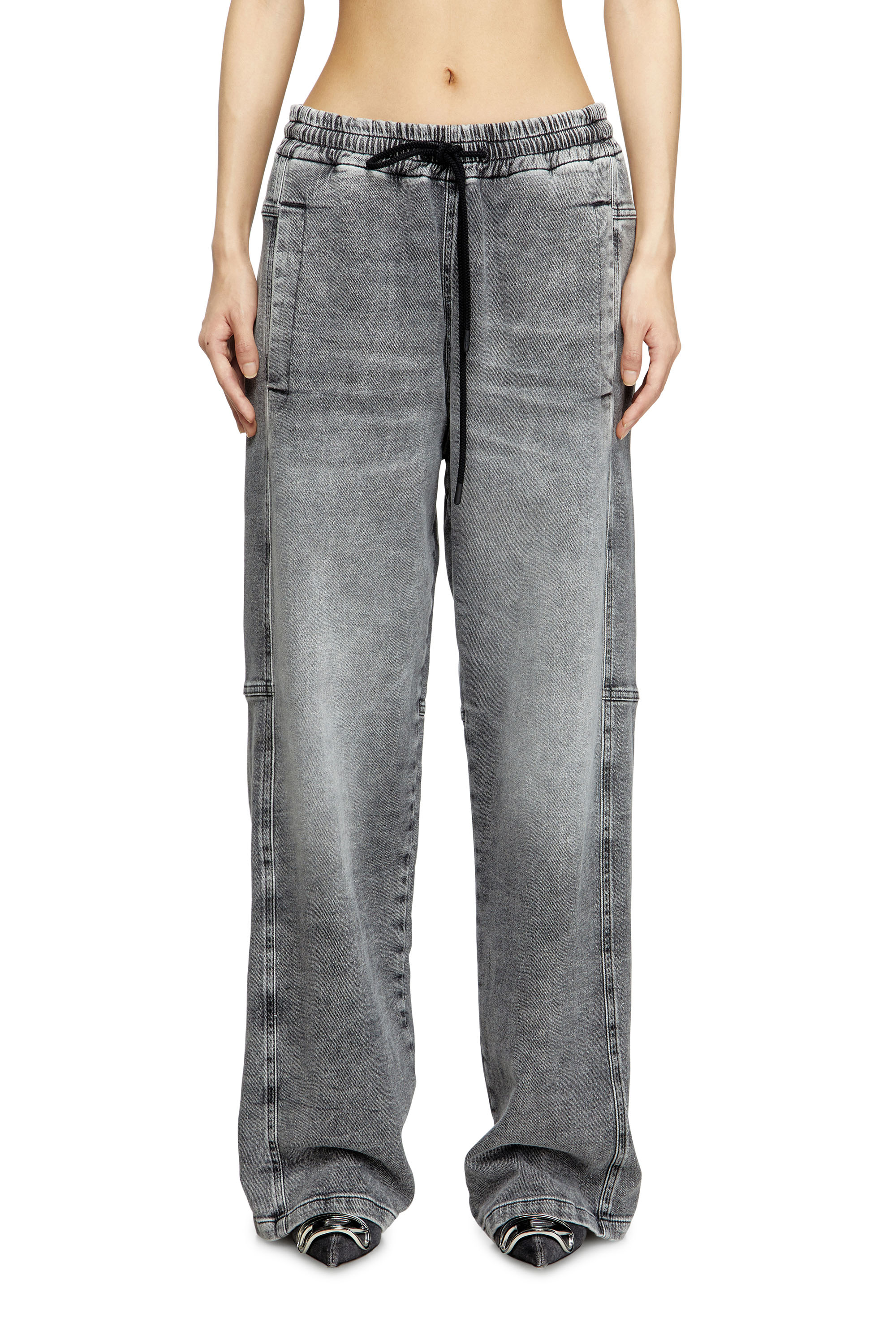Diesel - Unisex's Relaxed D-Martyans Track Denim 0BEBR, Black/Dark grey - 1
