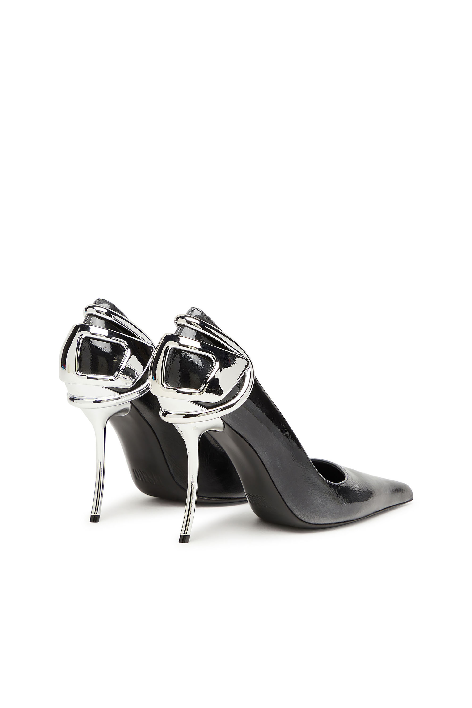 Diesel - D-TEN&HALF P, Woman's D-Ten&Half-Pumps in patent pull-up leather in Black - 4